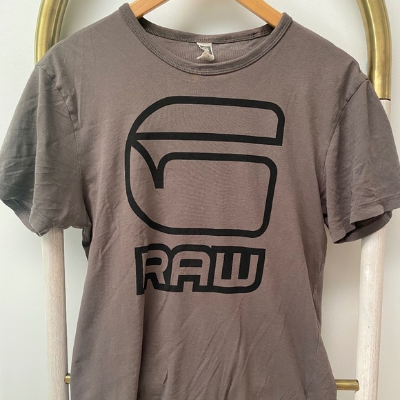G-Star Raw Short Sleeves Graphic Olive Brown Cotton T-shirt Size S - Picture 1 of 7